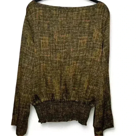 Michael Kors-Brown/Black Argyle/Diamond Blouse w cinched bttm -Women’s… - Picture 5 of 6